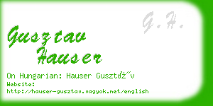 gusztav hauser business card